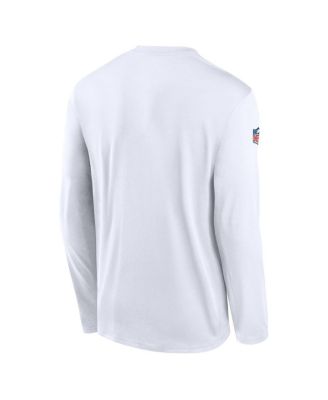 Men's White New York Jets Legend Small Logo Performance Long Sleeve T-Shirt