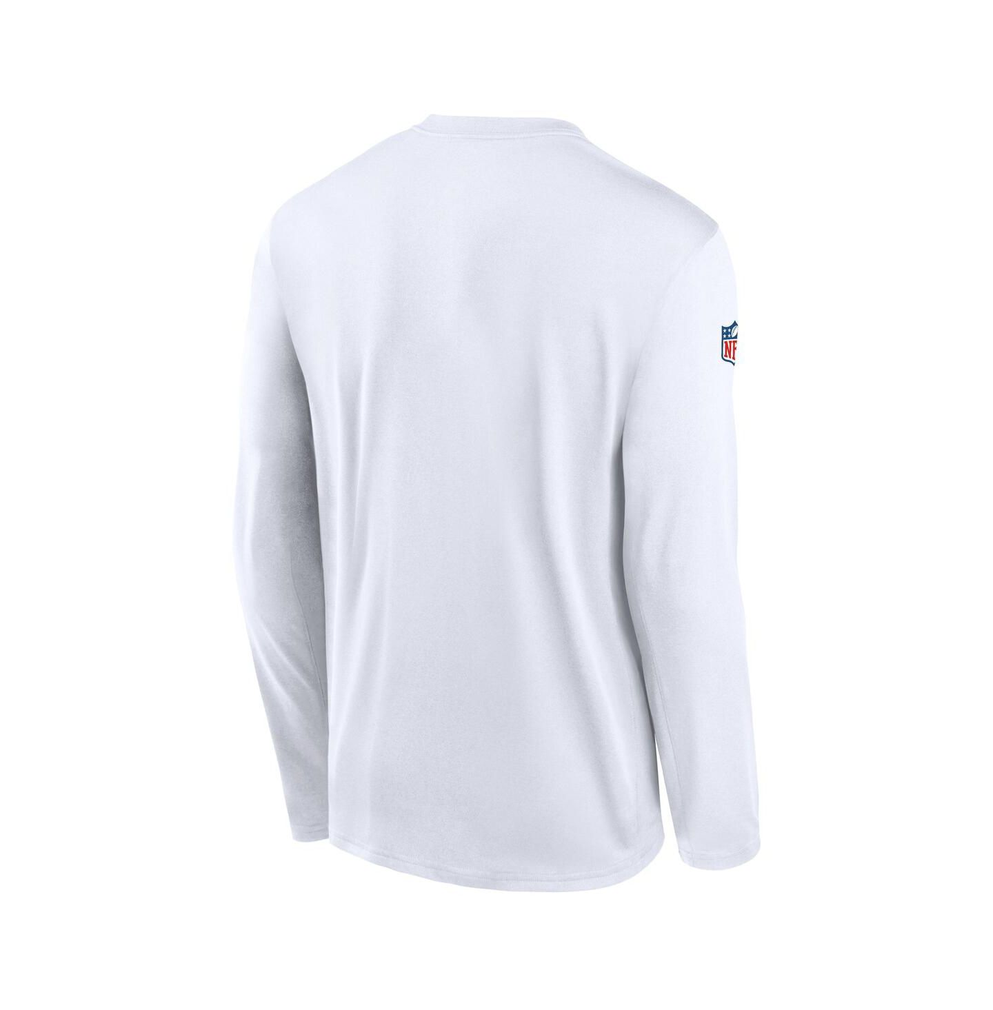 Мужская футболка Nike White New York Jets Legend Small Logo Performance Long Sleeve — фото 3