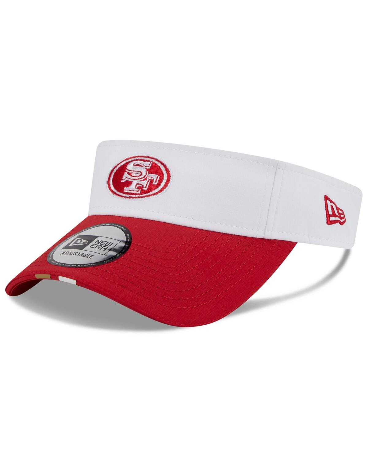 Men's White/Scarlet San Francisco 49ers 2025 Nfl Training Camp Adjustable Visor Hat - White, Scarlet