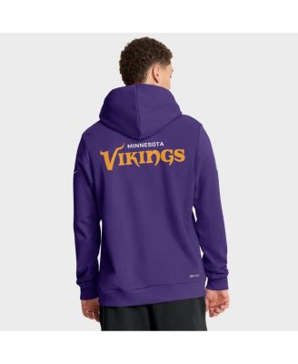 Men's Purple Minnesota Vikings Sideline Initial Home Performance Pullover Hoodie