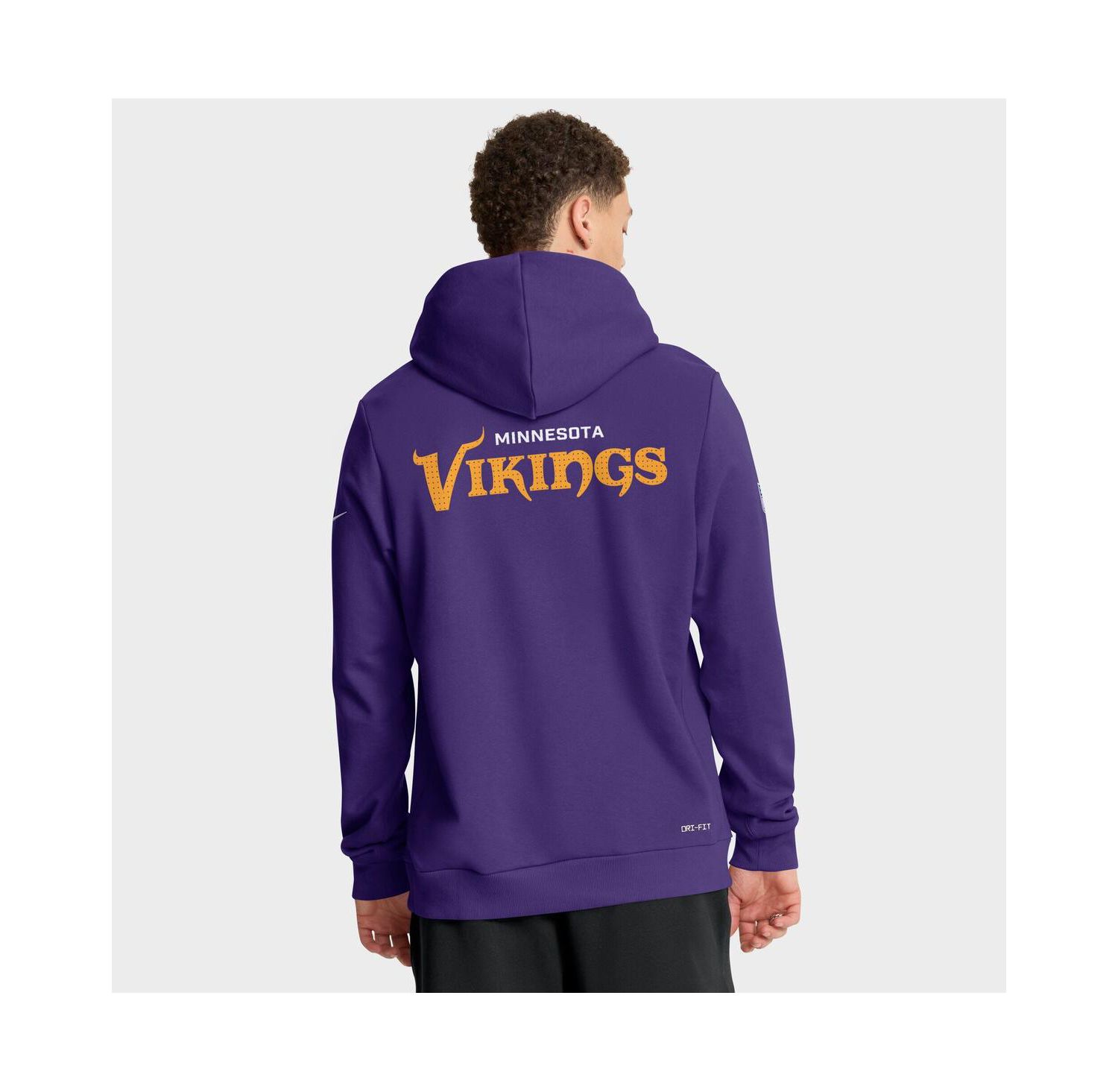 Men's Purple Minnesota Vikings Sideline Initial Home Performance Pullover Hoodie
