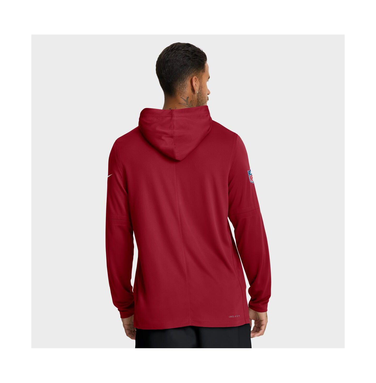 Мужское худи Nike Cardinal Arizona Cardinals Sideline Pure Fury Performance Long Sleeve T-Shirt — фото 2