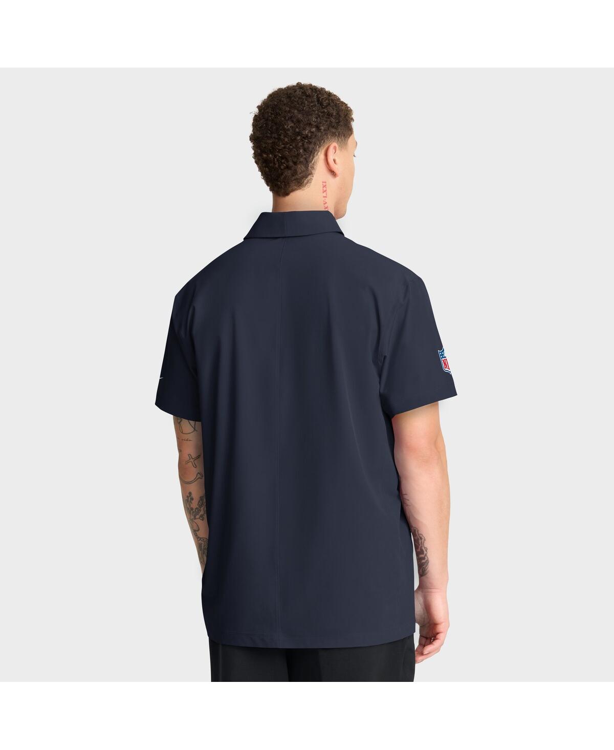 Nike Navy Chicago Bears Sideline City Pride Woven Performance Polo In Black