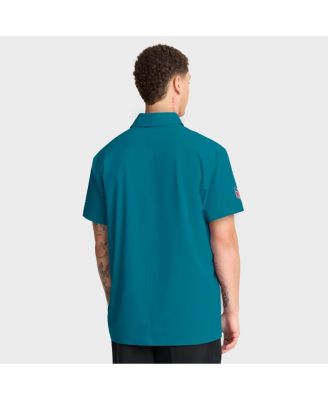 Men's Teal Jacksonville Jaguars Sideline City Pride Woven Performance Polo Shirt