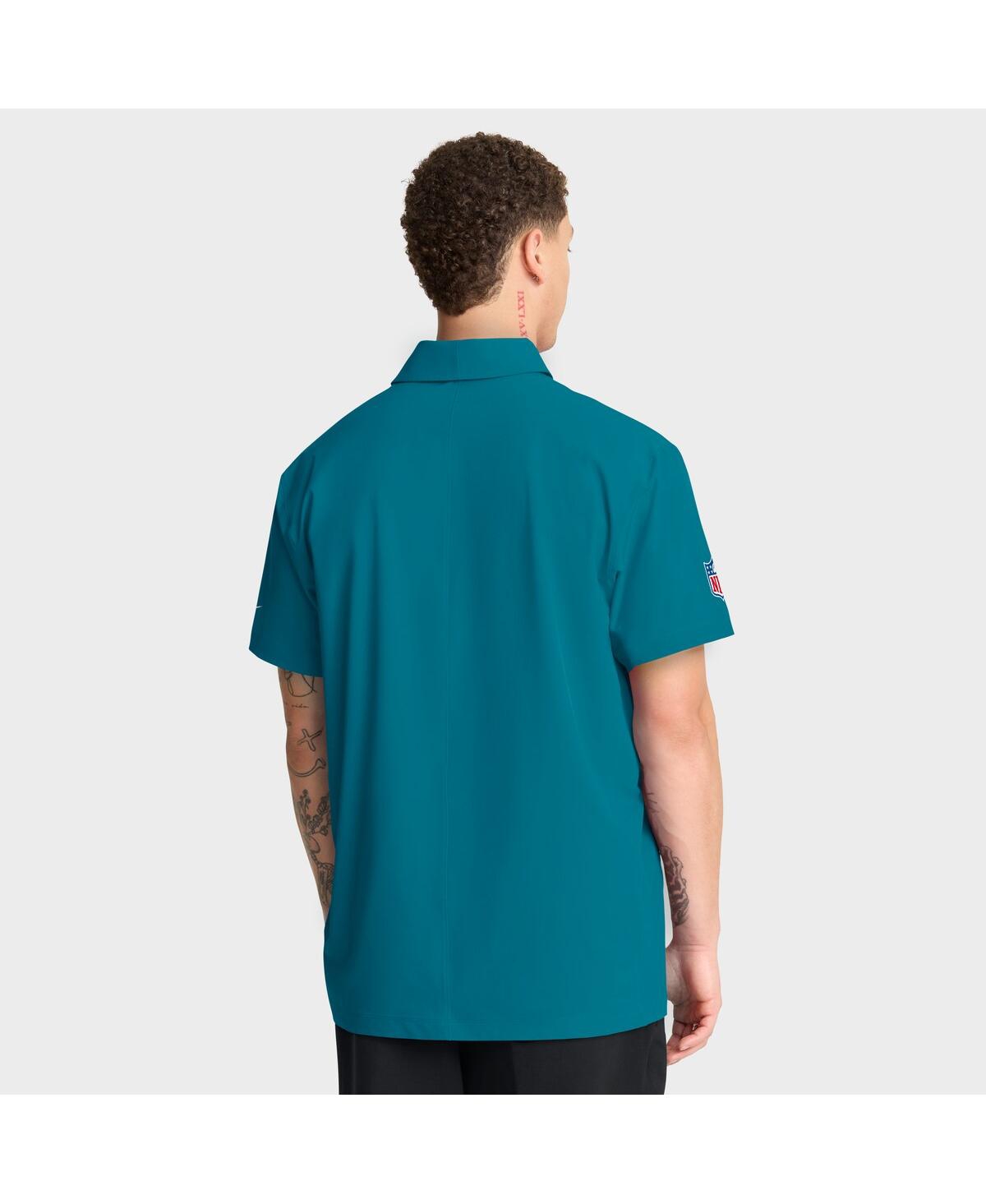 Nike Teal Jacksonville Jaguars Sideline City Pride Woven Performance Polo In Green