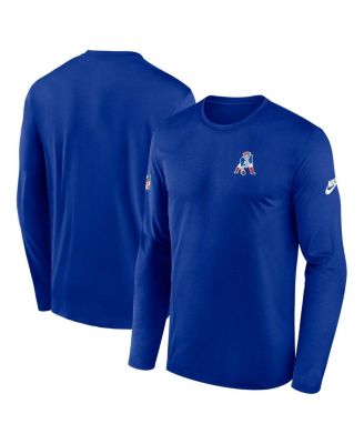Nike - Men's Royal New England Patriots Legend Small Logo Performance Long Sleeve T-Shirt