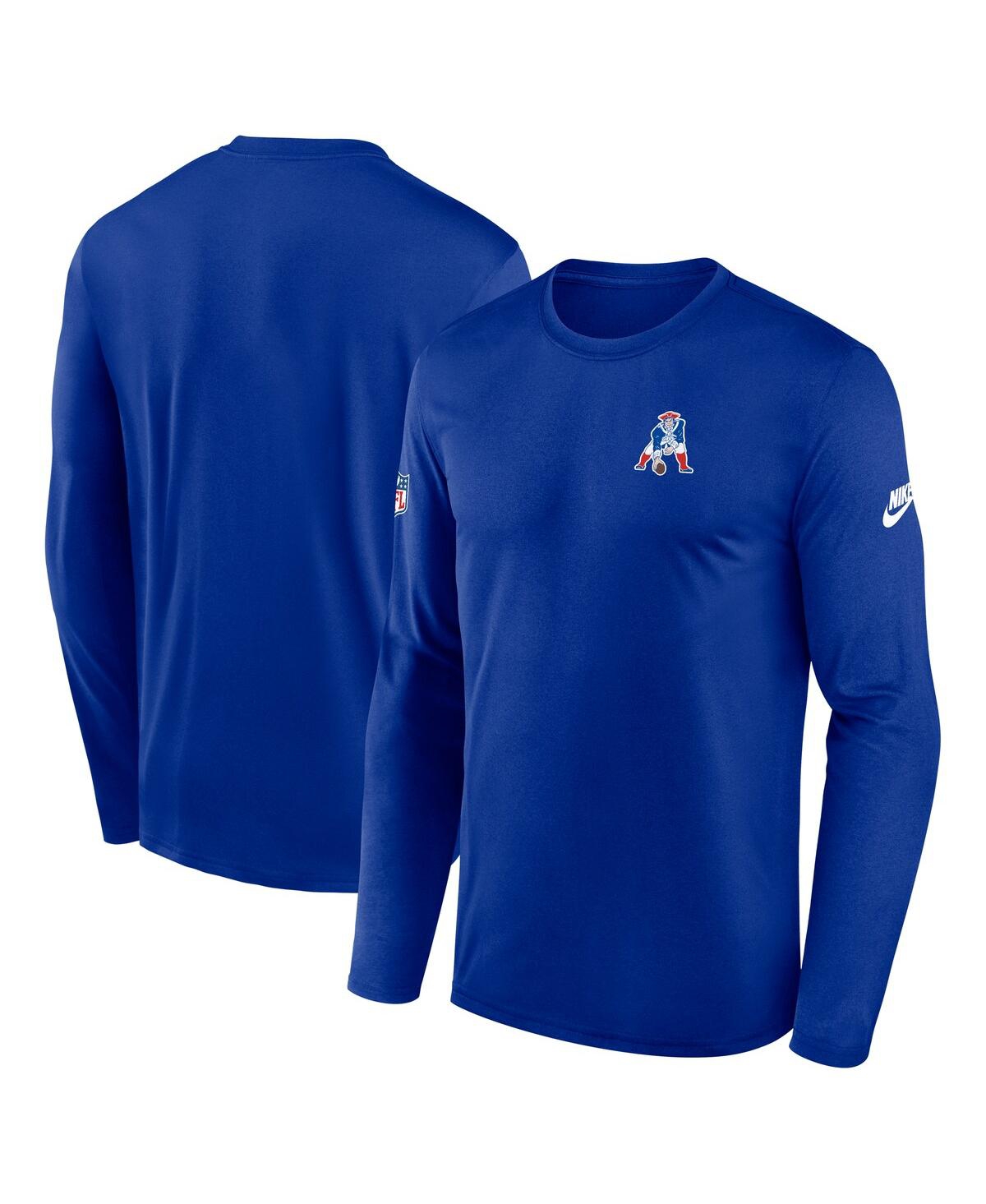 Nike Royal New England Patriots Legend Small Logo Performance Long Sleeve T-shirt In Blue