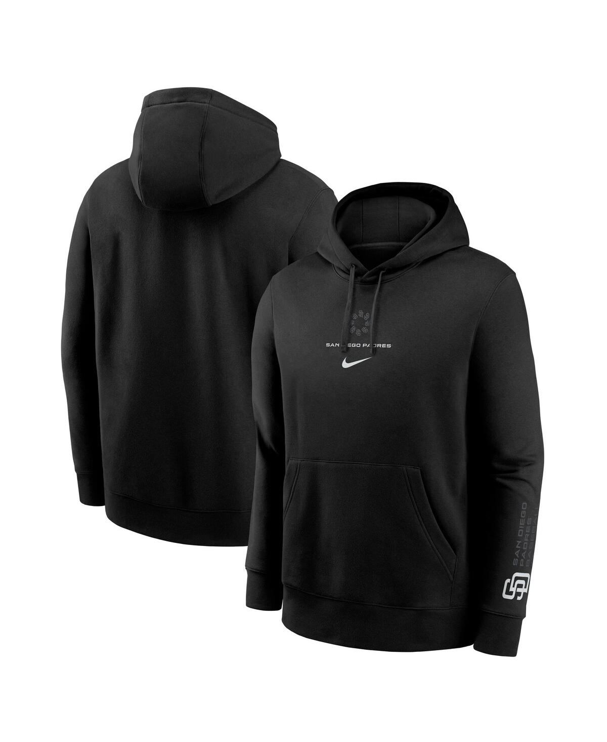Men's Black San Diego Padres Lights Out Club Fleece Pullover Hoodie - Black