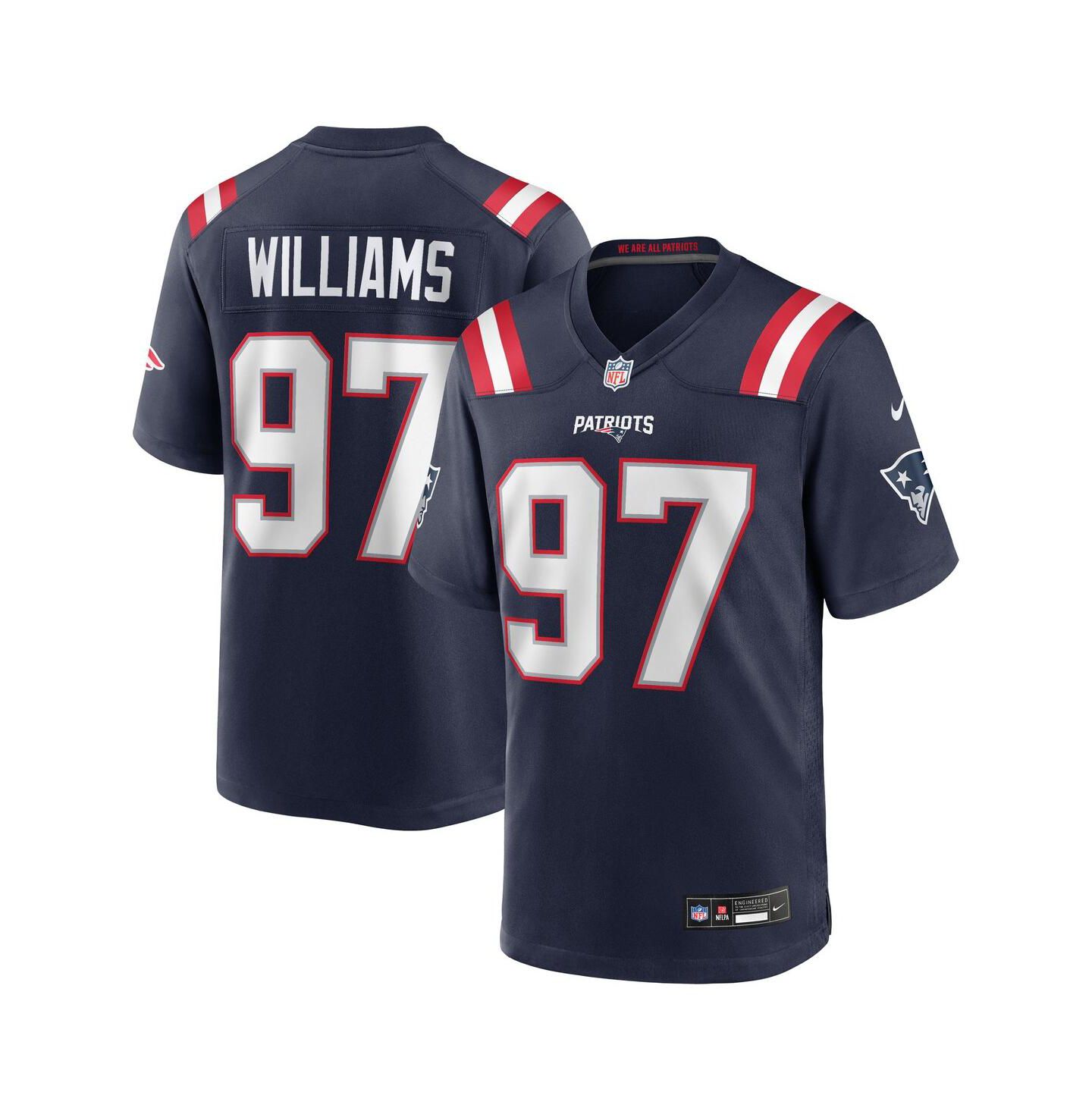 Мужской топ Nike Milton Williams Navy New England Patriots Game Player Jersey — фото 1