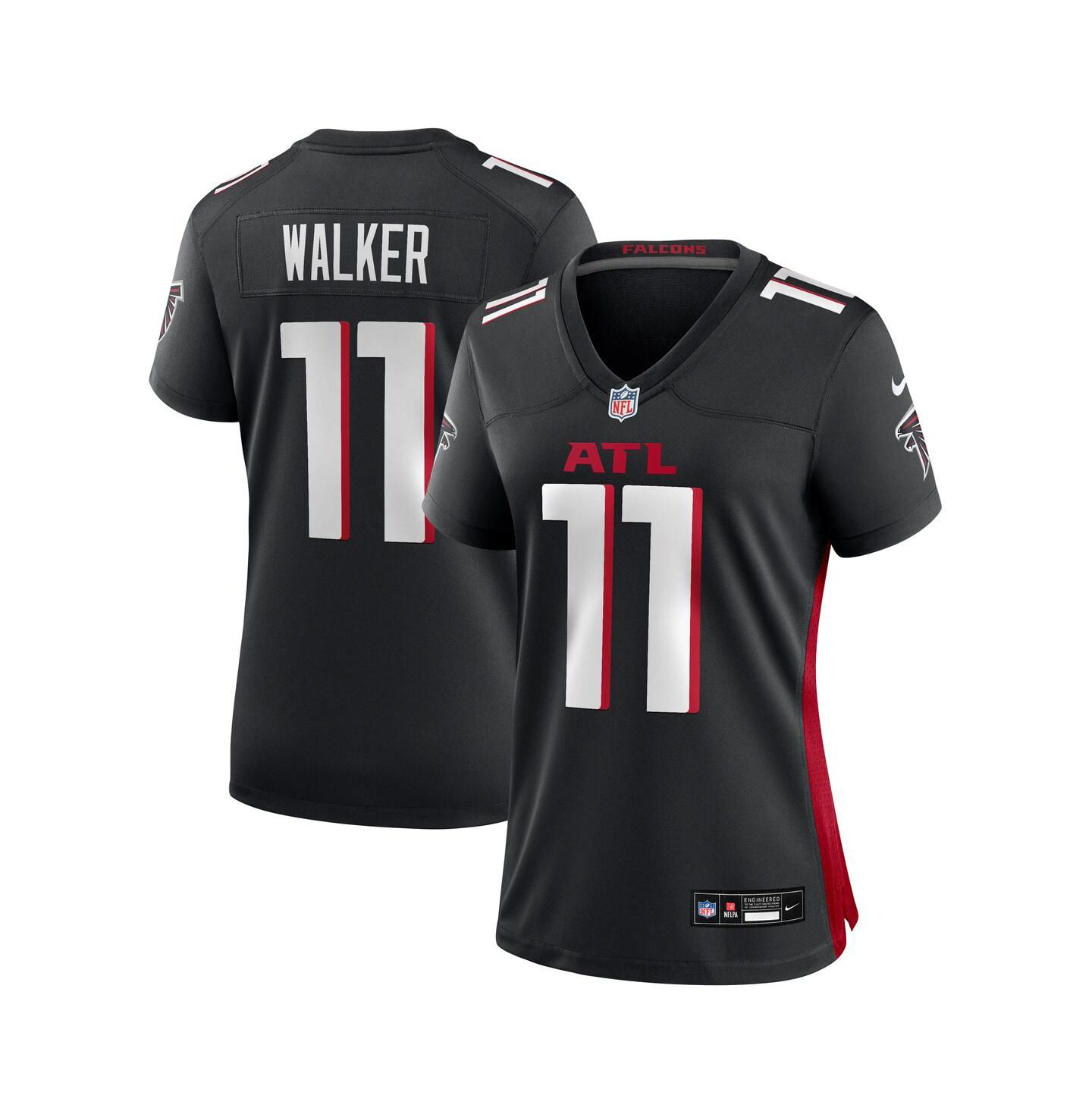 Женский топ Nike Jalon Walker Black Atlanta Falcons Team Game Jersey — фото 1