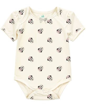 Baby Girls 3-Pack Minnie Mouse Short Sleeve Bodysuit