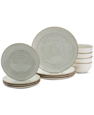 Haven Speckled Sage 12 Pc. Dinnerware Set, Service for 4, Exclusively at Macy's - Macy's