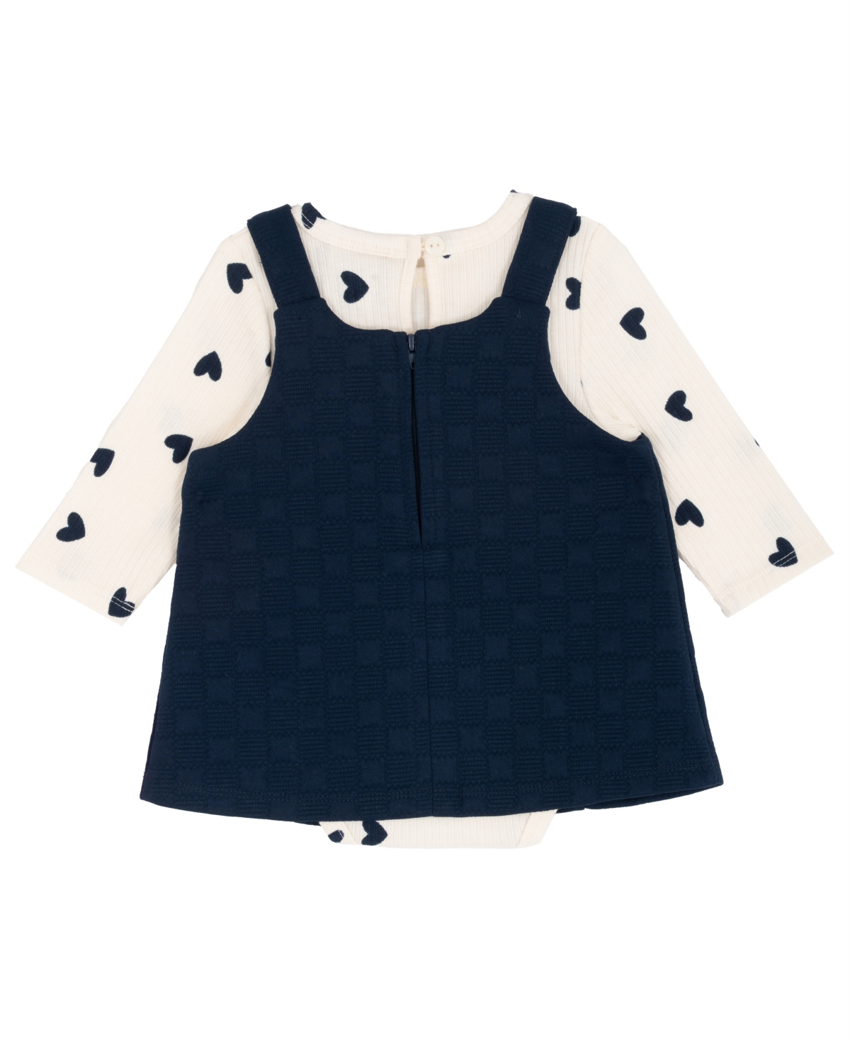 Rare Editions Baby Girls 2-Piece Heart Pocket Jumper Bodysuit Set