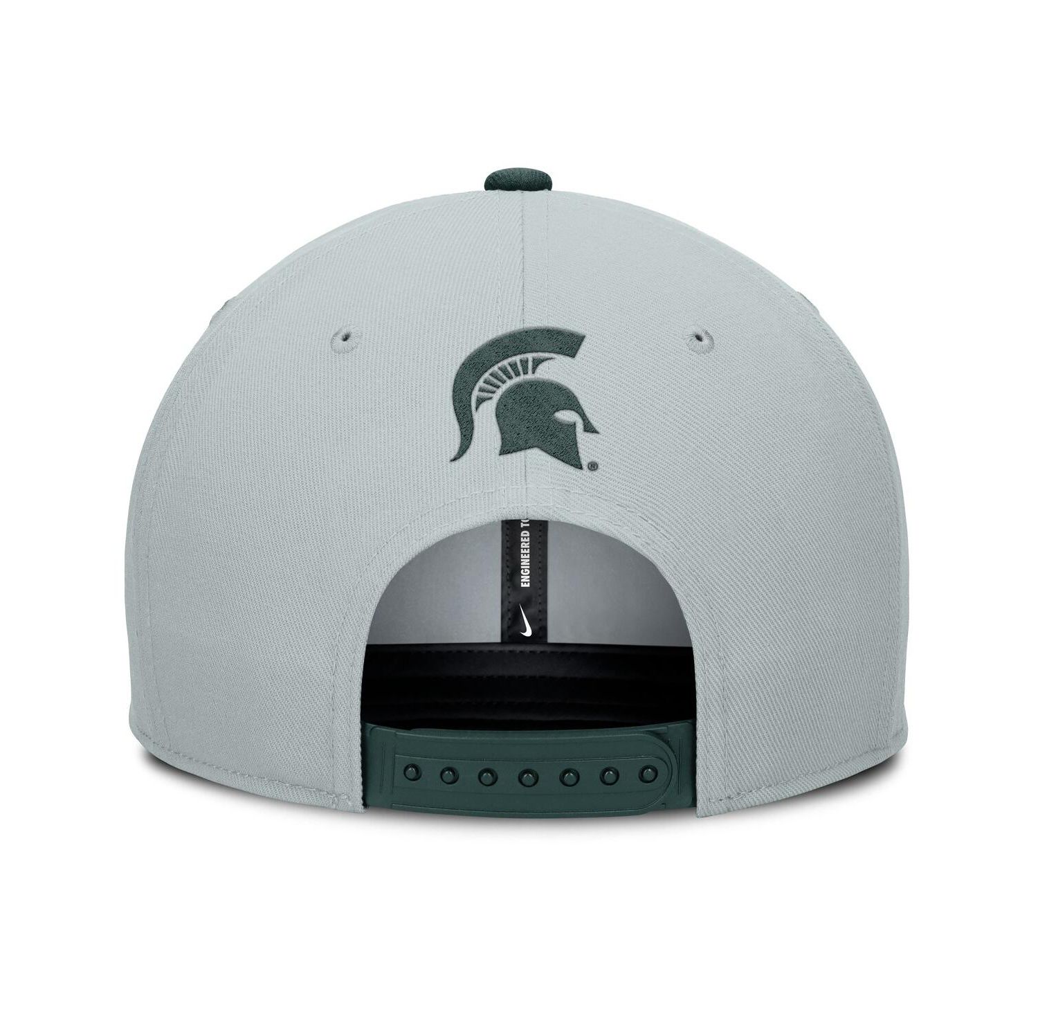 Men's Gray/Green Michigan State Spartans 2025 Sideline Campus Pro Local Snapback Hat