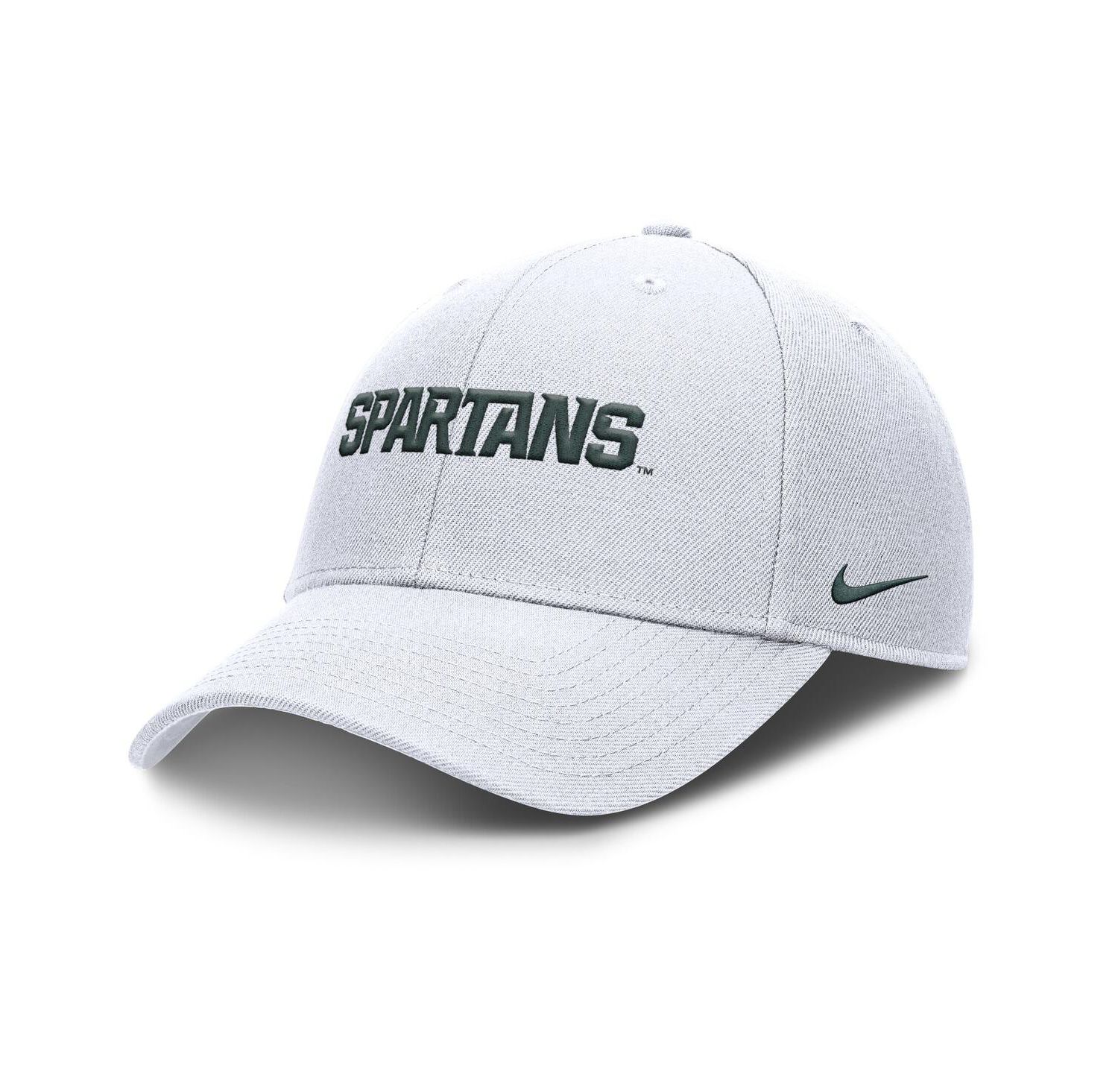 Men's White Michigan State Spartans 2025 On-Field Rise Performance Adjustable Hat
