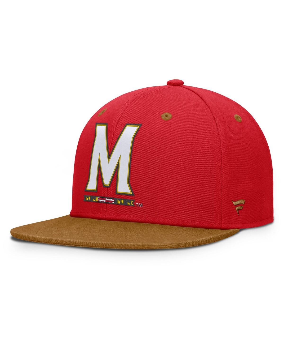 Men's Red/Brown Maryland Terrapins Noboa Fitted Hat - Red, Brown