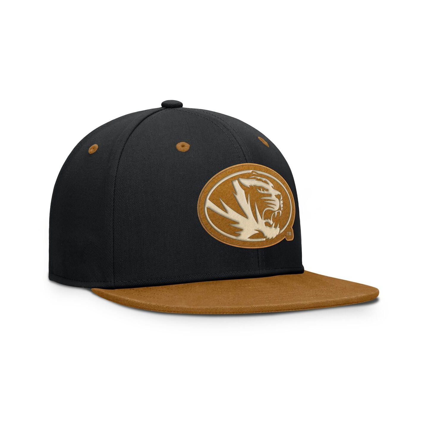 Мужская кепка Fanatics Black/Brown Missouri Tigers Noboa Fitted Hat — фото 3