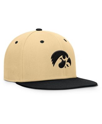 Men's Khaki/Black Iowa Hawkeyes Balance Fitted Hat