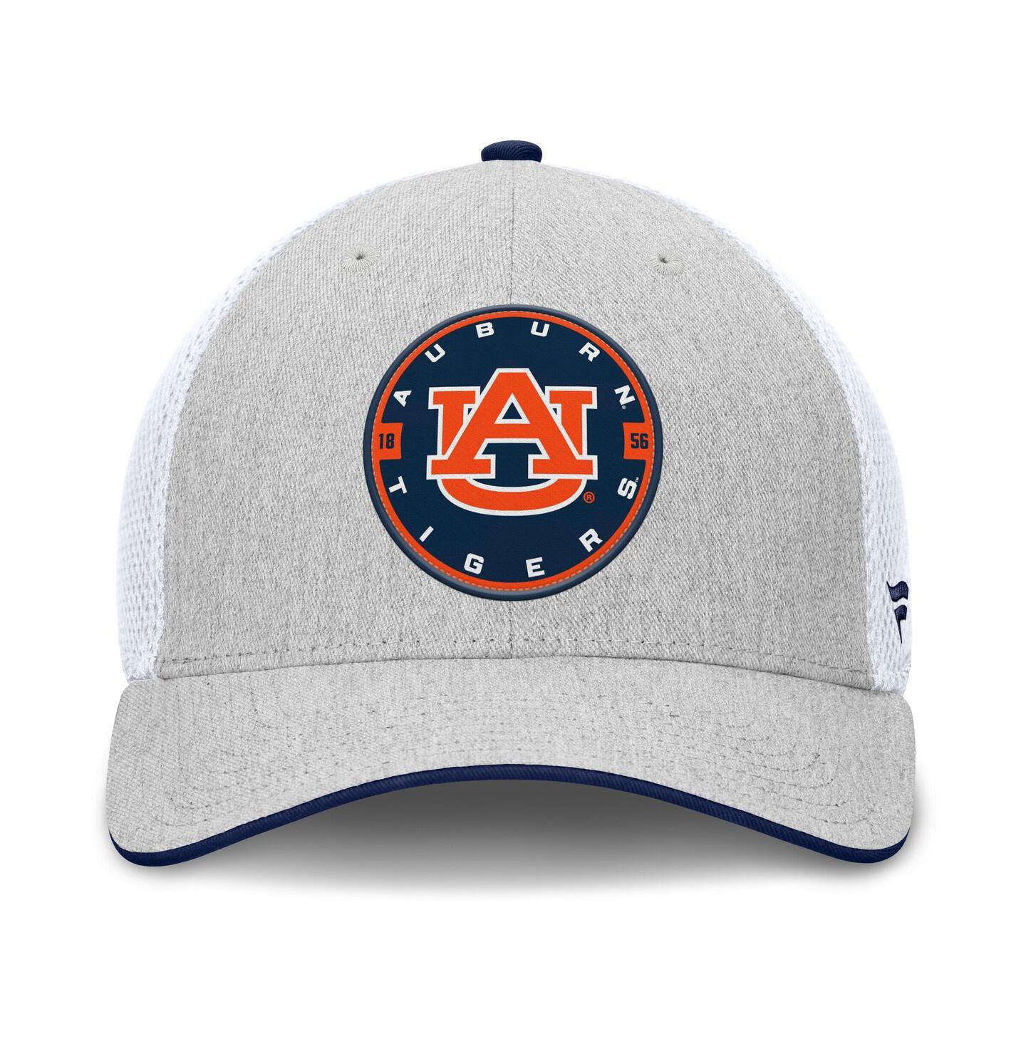 Мужская кепка Fanatics Heather Gray/White Auburn Tigers Trigger Flex Hat — фото 2