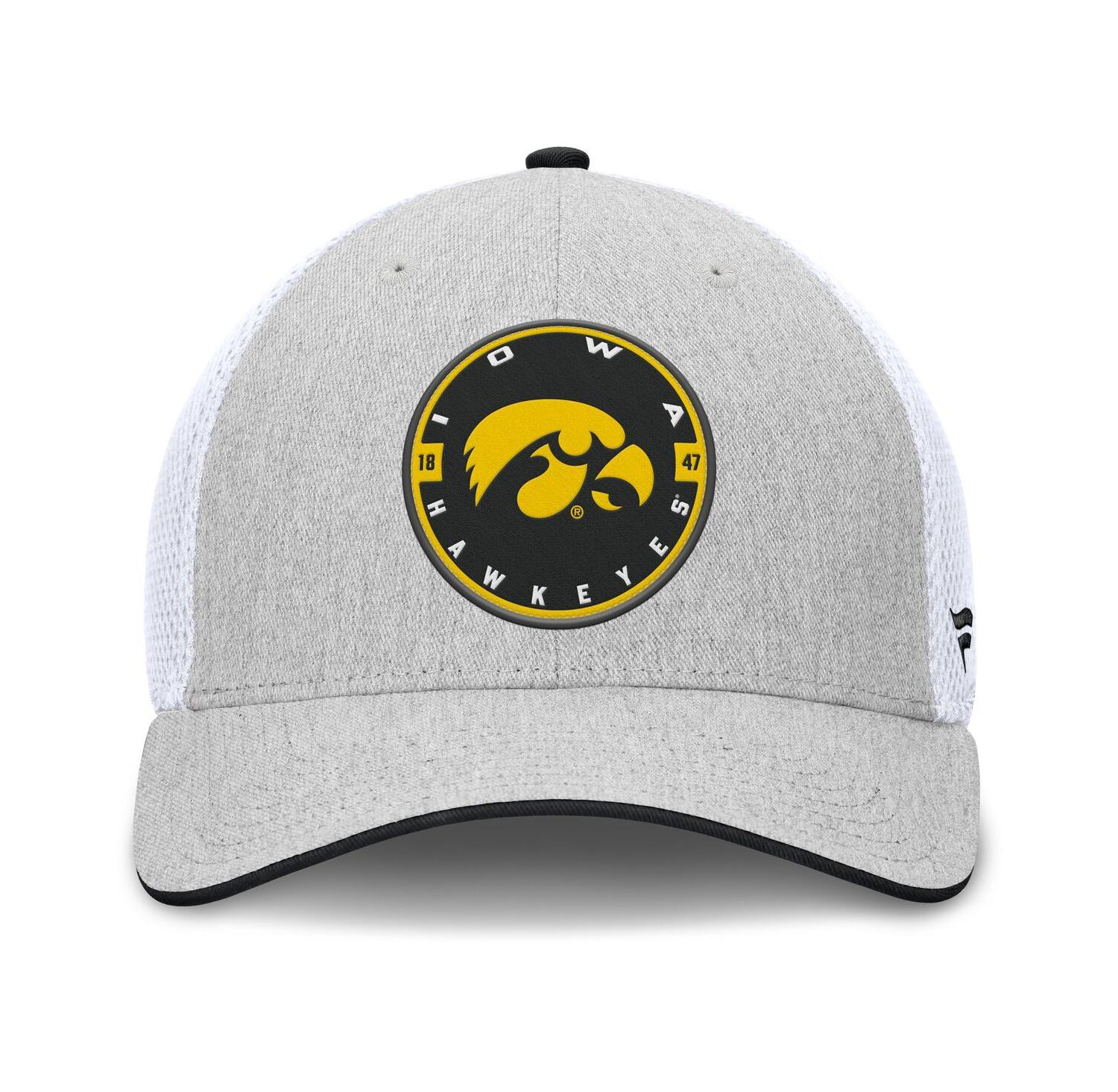 Men's Heather Gray/White Iowa Hawkeyes Trigger Flex Hat