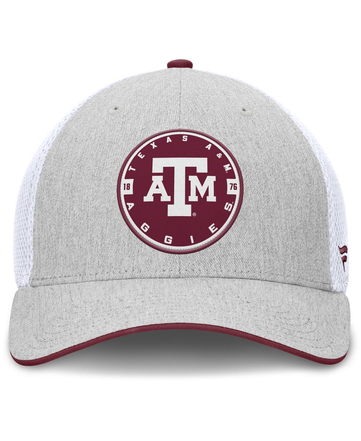 Fanatics Men's Heather Gray/white Texas A M Aggies Trigger Flex Hat