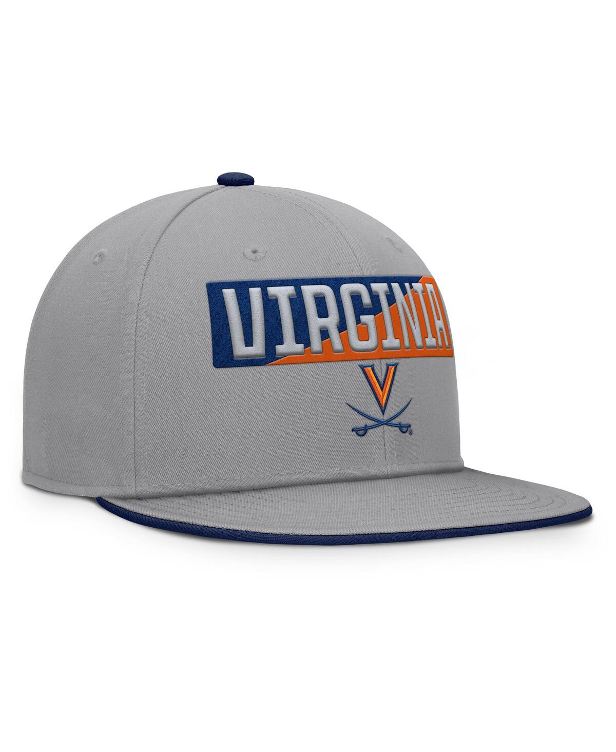 Fanatics Men's Gray Virginia Cavaliers Duo Snapback Hat In Gray