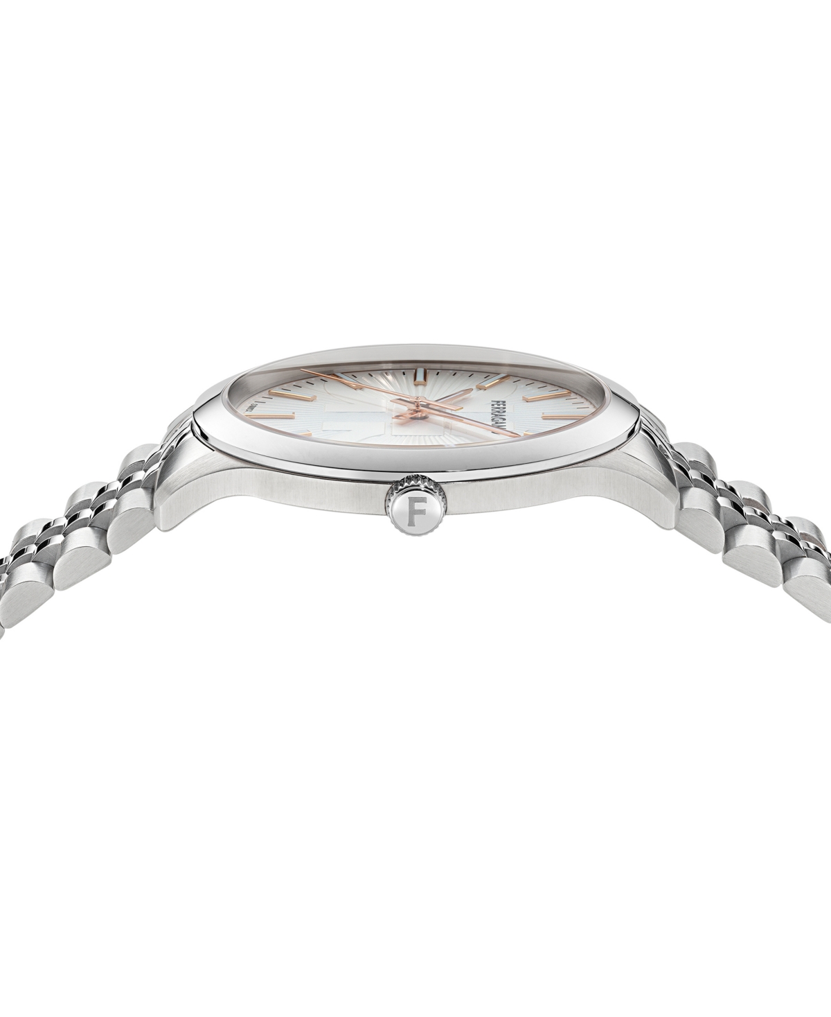 Ferragamo Men's Swiss Duo Stainless Steel Bracelet Watch 40mm In Silver