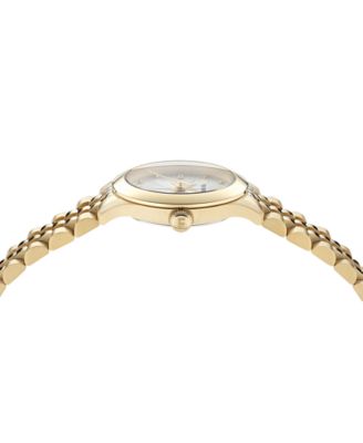 Women's Swiss Duo Diamond (1/20 ct. t.w.) Gold Ion Plated Bracelet Watch 28mm