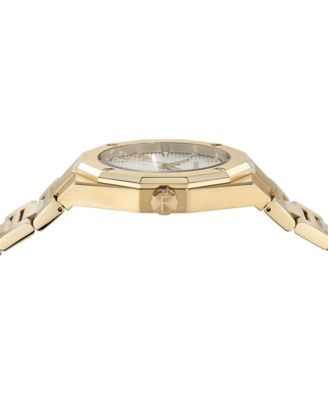Men's Swiss Edge Gold Ion Plated Bracelet Watch 40mm