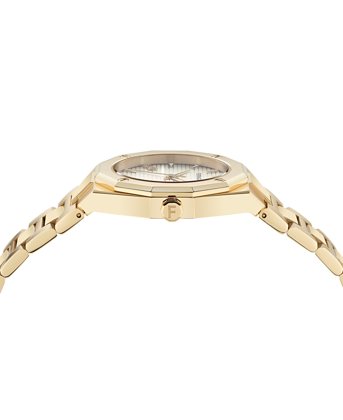 Ferragamo Women's Swiss Edge Gold Ion Plated Bracelet Watch 34mm In Gold