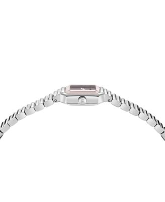 Women's Swiss Crystal Petite Stainless Steel Bracelet Watch 15x20mm