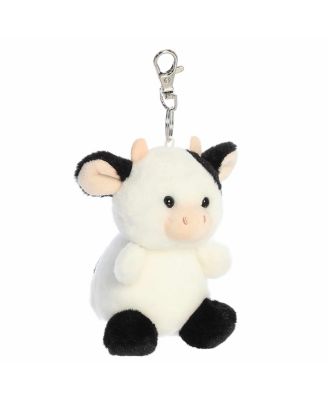 Mini Sweetie Cow Palm Pals Adorable Clip-On White 4"
