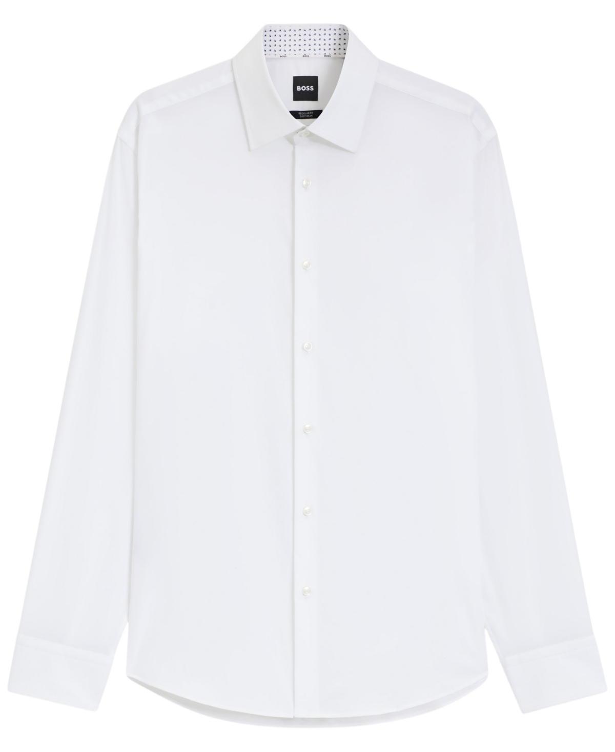 Hugo Boss Mens Boss Regular-fit Long-sleeve Stretch-linen Shirt In White