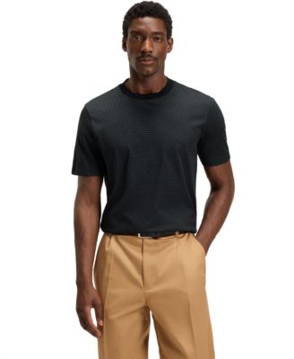 Hugo Boss - Men's Mercerised-Cotton Monogram T-Shirt