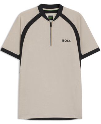 Men's Jersey Zip-Neck Slim-Fit Polo Shirt