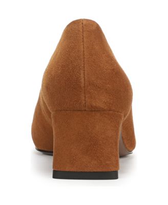 Women's Racer Pointed Toe Block Heel Pumps