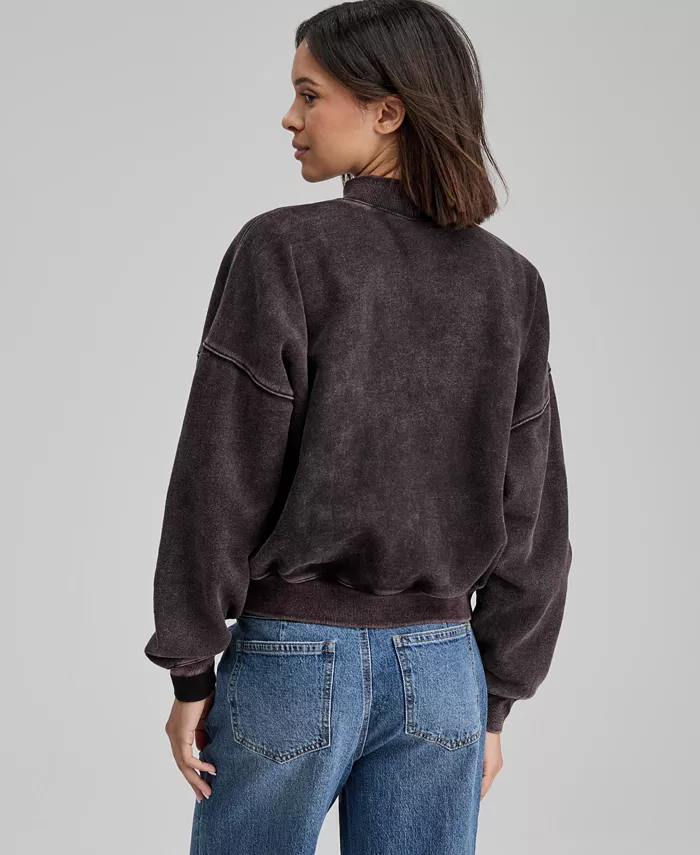 Women's Studded Mock Neck Graphic-Print Sweatshirt - thumbnail 4