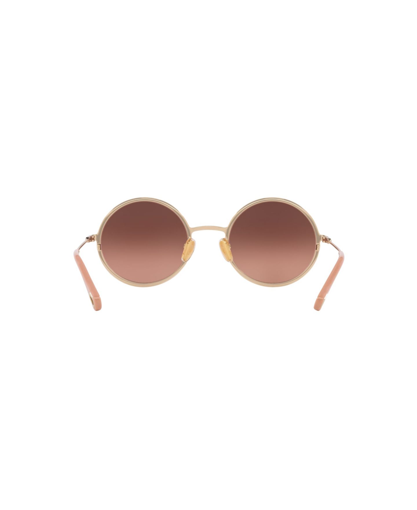 Женские солнцезащитные очки Chloe Round Etched Metal Sunglasses, CH0230S, цвет: Золотой — фото 4