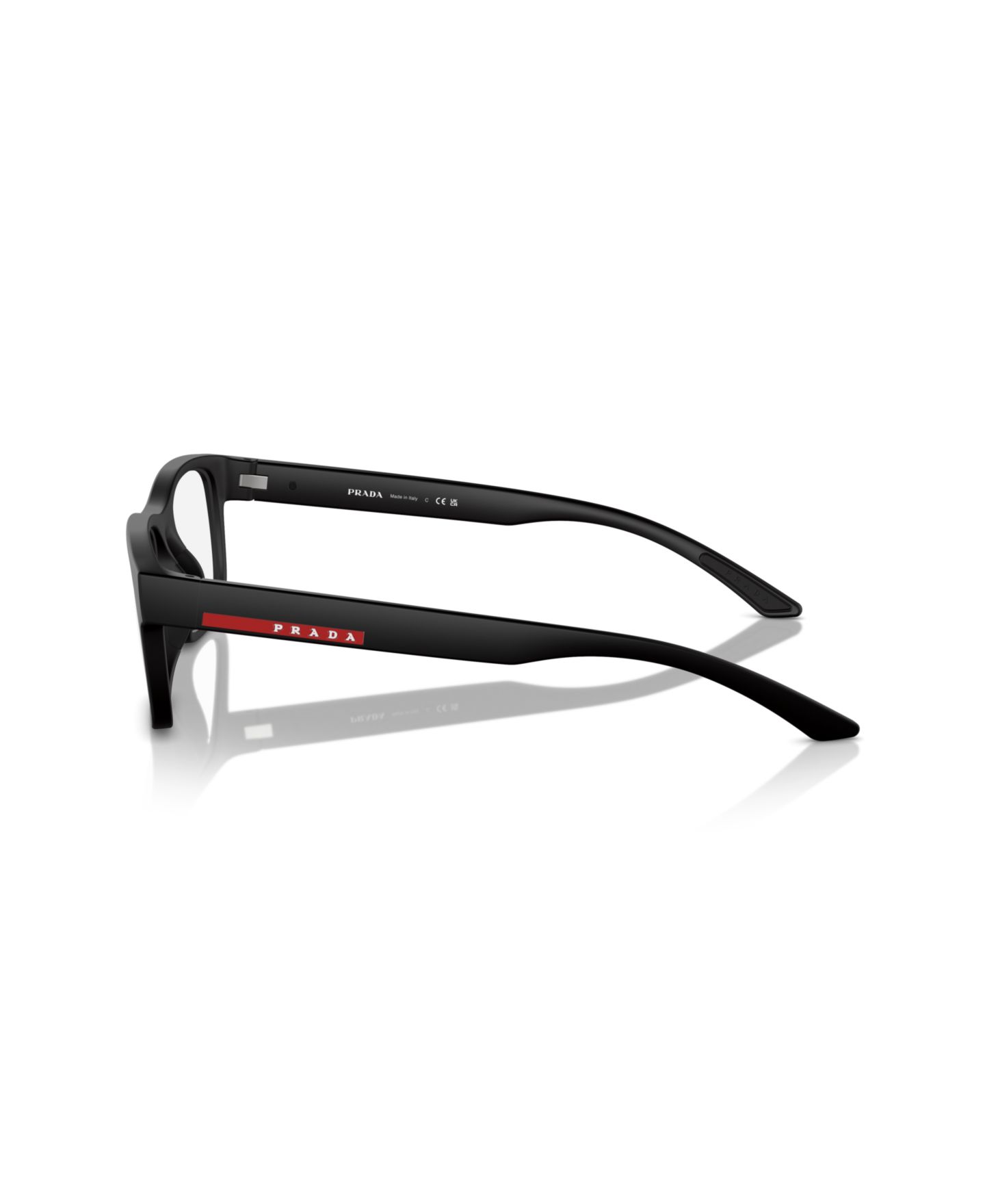 Мужские очки PRADA LINEA ROSSA Man Rectangle Plastic PS 04QV Eyeglasses, цвет: Чёрный — фото 2