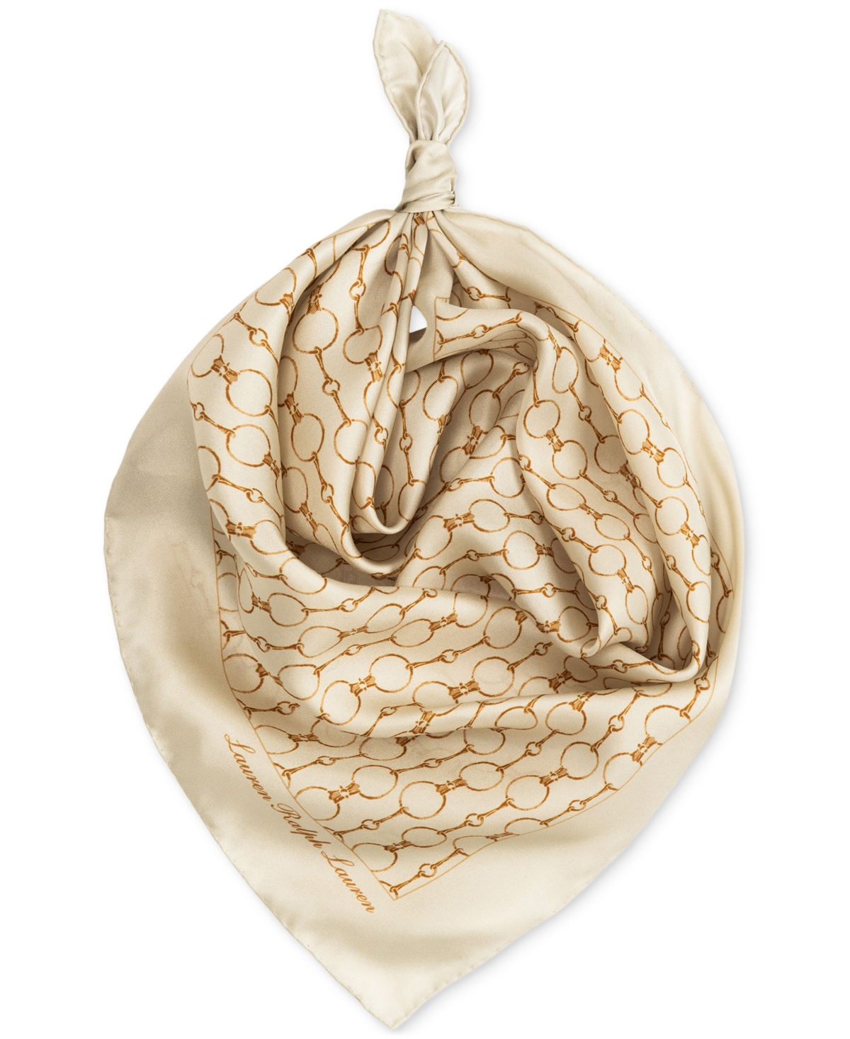 Ralph Lauren Status Silk Square Scarf In Neutral
