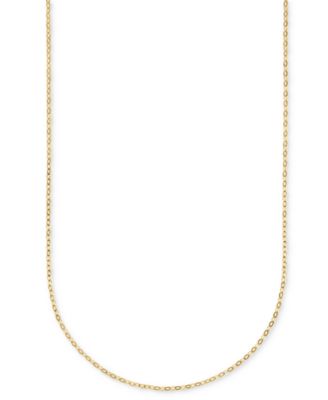 Macy's - Diamond-Cut Mirror Cable Chain Necklace in 14k Yellow Gold, 18"