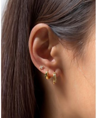 Mini Dome Huggie Earrings