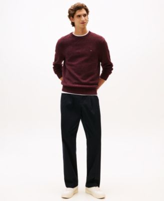 Men's Lambswool Blend Donegal Crewneck Sweater