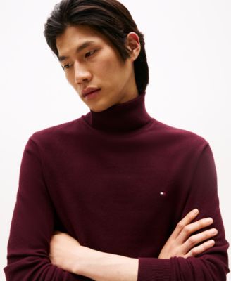Men's Regular-Fit Pima Cotton Cashmere Blend Solid Turtleneck Sweater