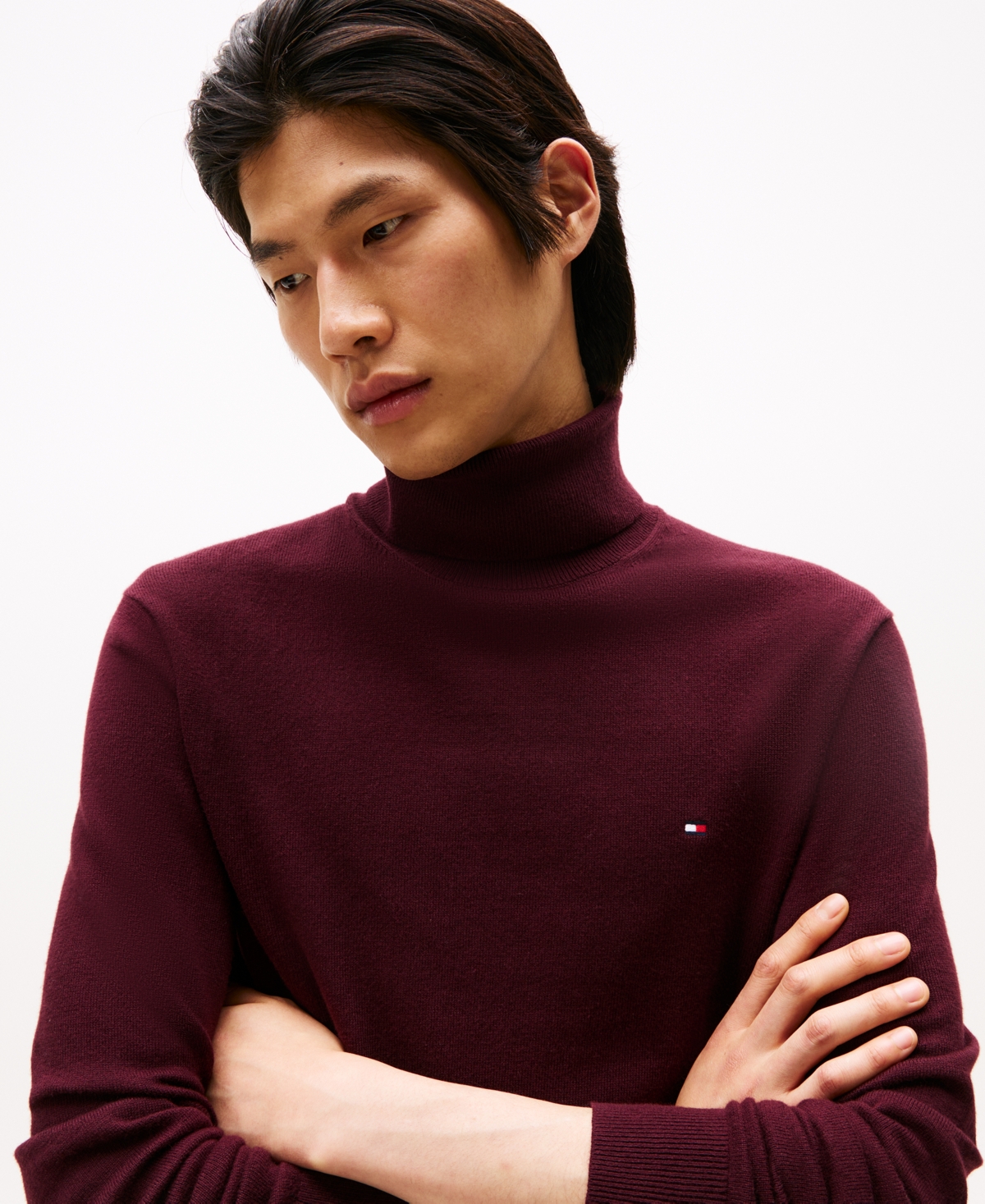 Tommy Hilfiger Men's Regular-Fit Pima Cotton Cashmere Blend Solid Turtleneck Sweater