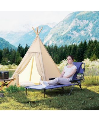 Folding Lounge Chair w/ Reclining Back, ning Chair, Light