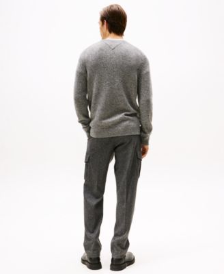 Men's Lambswool Blend Donegal Crewneck Sweater