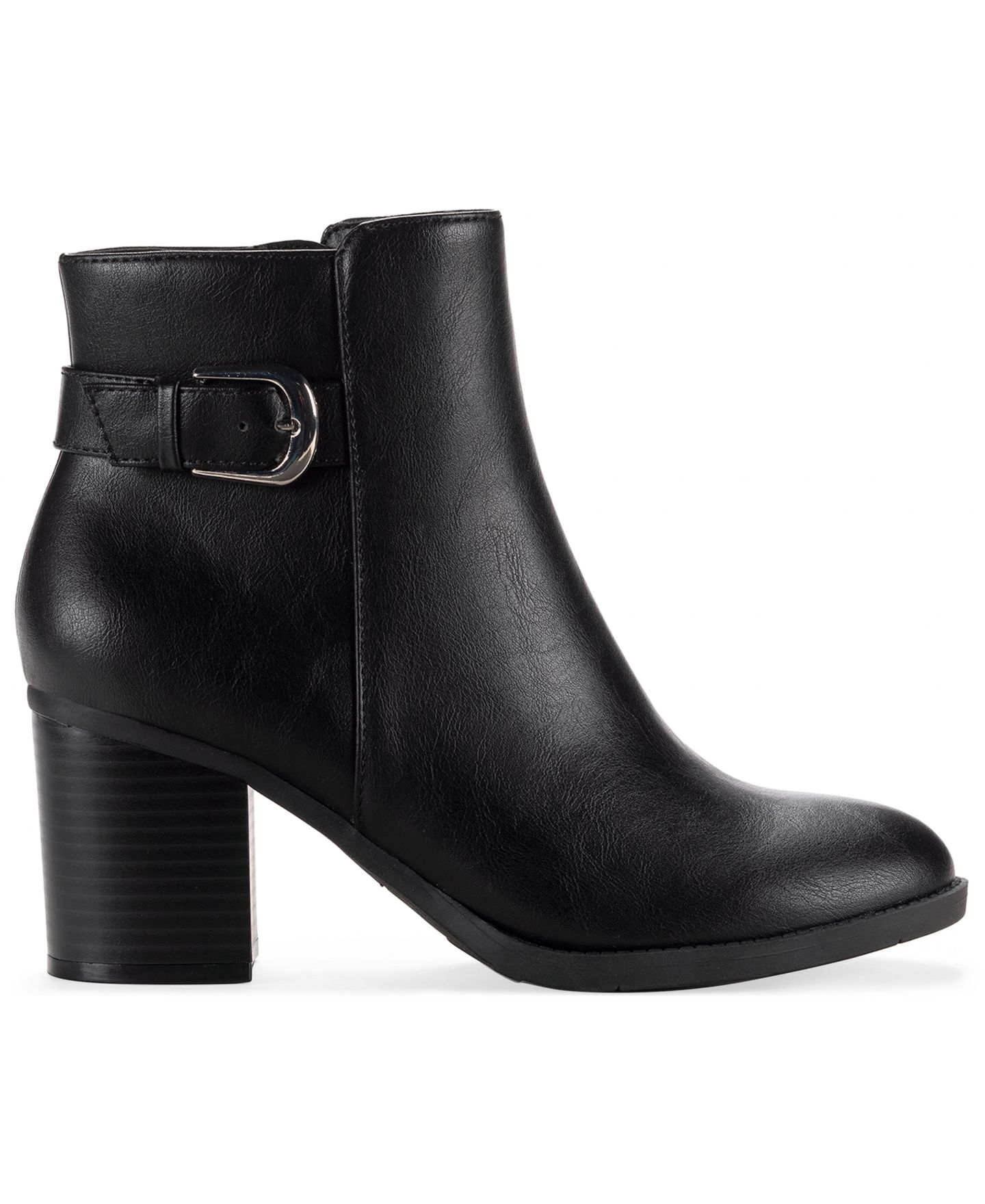 Женские ботинки Style & Co Harlemm Buckle Booties, цвет: Чёрный гладкий — фото 2