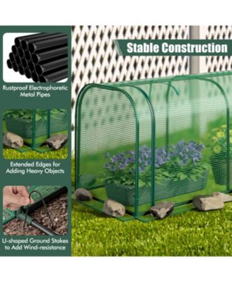 Wood Raised Garden Bed with Greenhouse Cover Mini Portable Greenhouse Kit