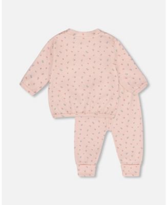 Baby Girls Cotton Pant with Top Set Pink Mini Floral